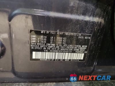 Zdjęcie 12 z 12 samochodu: 2015 SUBARU LEGACY 2.5I PREMIUM VIN:4S3BNBC65F3049174 - miniatura