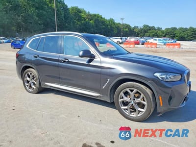 Czwarte zdjęcie samochodu z boku: 2022 BMW X3 XDRIVE30I VIN:WBX57DP06NN172917 - miniatura