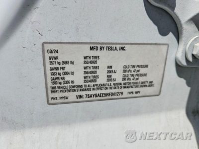 Zdjęcie 12 z 12 samochodu: 2024 TESLA MODEL Y VIN:7SAYGAEE5RF041279 - miniatura