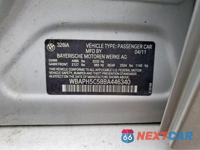Zdjęcie 12 z 12 samochodu: 2011 BMW 328 I SULEV VIN:WBAPH5C58BA446340 - miniatura