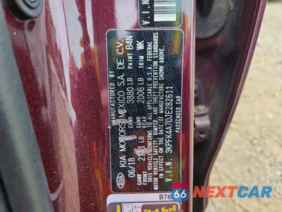 Zdjęcie 12 z 12 samochodu: 2018 KIA FORTE LX VIN:3KPFK4A70JE282611 - miniatura