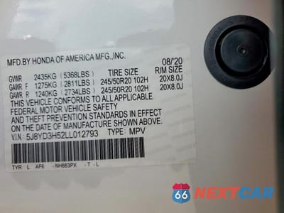 Zdjęcie 14 z 14 samochodu: 2020 ACURA MDX TECHNOLOGY VIN:5J8YD3H52LL012793 - miniatura