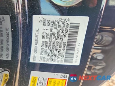 Zdjęcie 12 z 12 samochodu: 2020 HONDA ACCORD EXL VIN:1HGCV1F54LA046843 - miniatura