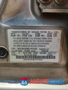 Zdjęcie 13 z 13 samochodu: 2006 NISSAN SENTRA 1.8 VIN:3N1CB51D36L497131 - miniatura