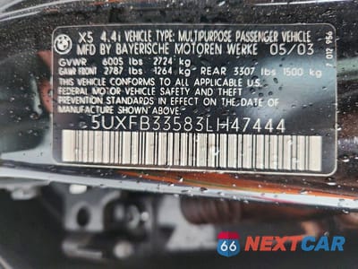 Zdjęcie 13 z 13 samochodu: 2003 BMW X5 4.4I VIN:5UXFB33583LH47444 - miniatura