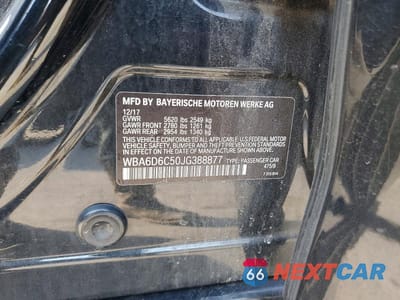 Zdjęcie 12 z 12 samochodu: 2018 BMW 6 SERIES 650I VIN:WBA6D6C50JG388877 - miniatura