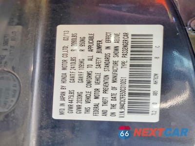 Zdjęcie 12 z 12 samochodu: 2013 ACURA TSX TECH VIN:JH4CU2F65DC010051 - miniatura