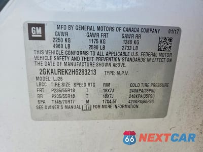 Zdjęcie 14 z 14 samochodu: 2017 GMC TERRAIN DENALI VIN:2GKALREK2H6283213 - miniatura