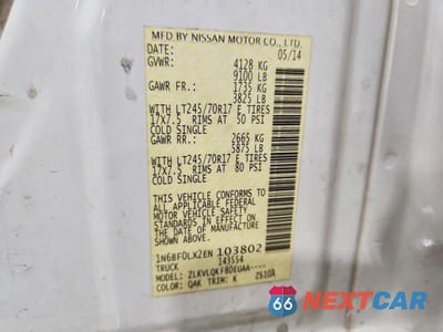 Zdjęcie 13 z 13 samochodu: 2014 NISSAN NV 2500 VIN:1N6BF0LX2EN103802 - miniatura