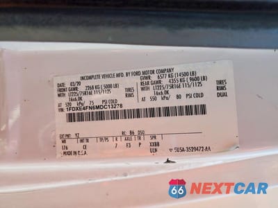 Zdjęcie 12 z 12 samochodu: 2021 FORD E450 BOX TRUCK VIN:1FDXE4FN6MDC13278 - miniatura
