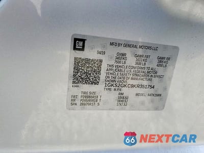 Zdjęcie 14 z 14 samochodu: 2019 GMC YUKON XL VIN:1GKS2GKC9KR351754 - miniatura