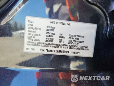 Zdjęcie 14 z 14 samochodu: 2024 TESLA MODEL Y VIN:7SAYGDED6RF096123 - miniatura