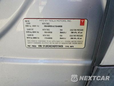 Zdjęcie 14 z 14 samochodu: 2016 TESLA MODEL X VIN:5YJXCAE24GF019426 - miniatura