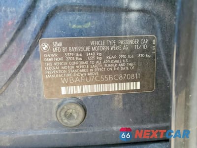 Zdjęcie 12 z 12 samochodu: 2011 BMW 535 XI VIN:WBAFU7C55BC870811 - miniatura
