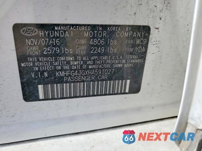 Zdjęcie 13 z 13 samochodu: 2017 HYUNDAI AZERA BASE VIN:KMHFG4JGXHA591027 - miniatura
