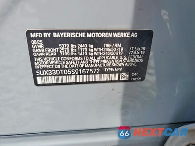 Zdjęcie 13 z 13 samochodu: 2025 BMW X4 XDRIVE30I VIN:5UX33DT05S9167572 - miniatura
