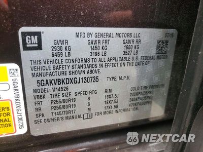 Zdjęcie 13 z 13 samochodu: 2016 BUICK ENCLAVE CXL VIN:5GAKVBKDXGJ130735 - miniatura