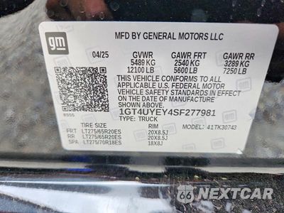 Zdjęcie 12 z 12 samochodu: 2025 GMC SIERRA K3500 DENALI ULTIMATE VIN:1GT4UYEY4SF277981 - miniatura