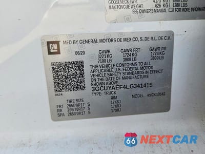 Zdjęcie 12 z 12 samochodu: 2020 CHEVROLET SILVERADO K1500 VIN:3GCUYAEF4LG341415 - miniatura