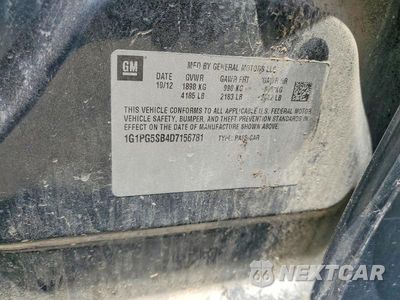 Zdjęcie 13 z 13 samochodu: 2013 CHEVROLET CRUZE LTZ VIN:1G1PG5SB4D7156781 - miniatura