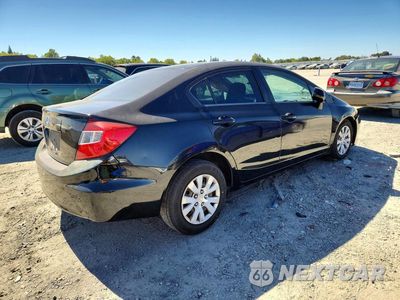 Trzecie zdjęcie samochodu z tyłu: 2012 HONDA CIVIC LX VIN:19XFB2F52CE343374 - miniatura