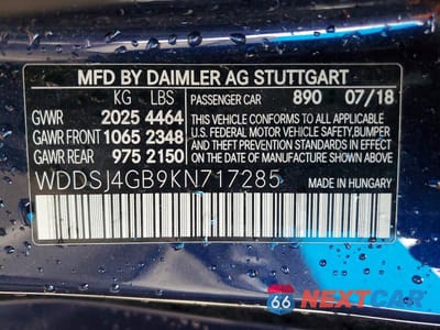 Zdjęcie 13 z 13 samochodu: 2019 MERCEDES-BENZ CLA 250 4MATIC VIN:WDDSJ4GB9KN717285 - miniatura
