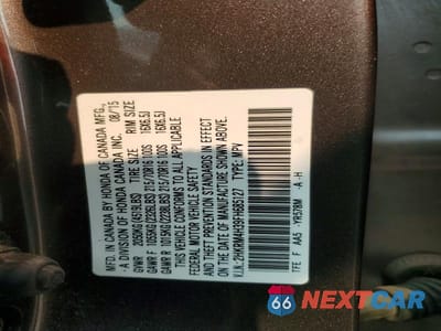 Zdjęcie 13 z 13 samochodu: 2015 HONDA CR-V LX VIN:2HKRM4H39FH685127 - miniatura