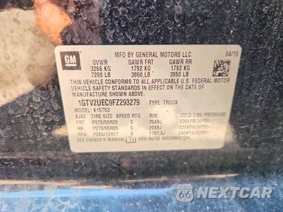 Zdjęcie 13 z 13 samochodu: 2015 GMC SIERRA K1500 SLE VIN:1GTV2UEC9FZ293279 - miniatura
