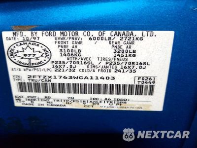 Zdjęcie 14 z 14 samochodu: 1998 FORD F150 VIN:2FTZX1763WCA11403 - miniatura