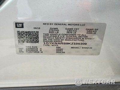 Zdjęcie 13 z 13 samochodu: 2019 CADILLAC XT5 VIN:1GYKNARS9KZ105309 - miniatura
