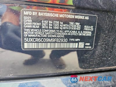 Zdjęcie 13 z 13 samochodu: 2021 BMW X5 XDRIVE40I VIN:5UXCR6C09M9F82930 - miniatura