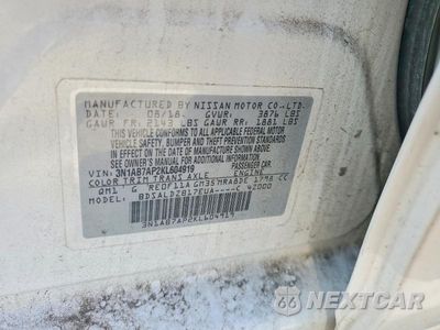 Zdjęcie 12 z 12 samochodu: 2019 NISSAN SENTRA SV VIN:3N1AB7AP2KL604919 - miniatura