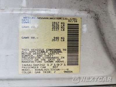Zdjęcie 12 z 12 samochodu: 2016 NISSAN ALTIMA 2.5 SR VIN:1N4AL3AP2GC171971 - miniatura