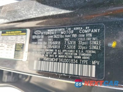 Zdjęcie 14 z 14 samochodu: 2019 HYUNDAI SANTA FE XL SE VIN:KM8SMDHF1KU301834 - miniatura