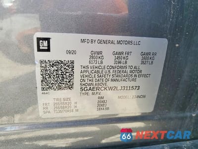 Zdjęcie 13 z 13 samochodu: 2020 BUICK ENCLAVE PREMIUM VIN:5GAERCKW2LJ311573 - miniatura