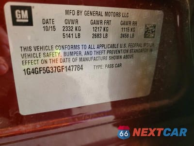 Zdjęcie 12 z 12 samochodu: 2016 BUICK LACROSSE PREMIUM VIN:1G4GF5G37GF147784 - miniatura