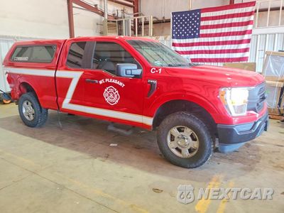 Czwarte zdjęcie samochodu z boku: 2021 FORD F150 SUPER CAB VIN:1FTFX1E58MKD41835 - miniatura