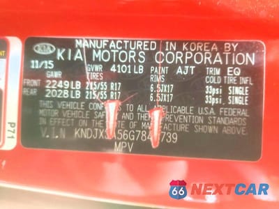 Zdjęcie 13 z 13 samochodu: 2016 KIA SOUL ! VIN:KNDJX3A56G7849739 - miniatura