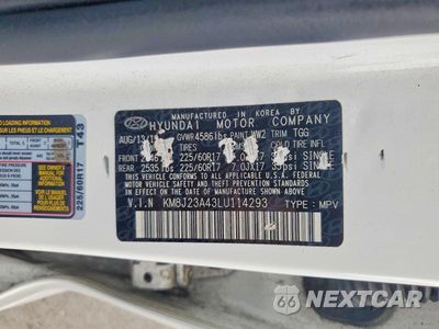 Zdjęcie 12 z 12 samochodu: 2020 HYUNDAI TUCSON SE VIN:KM8J23A43LU114293 - miniatura