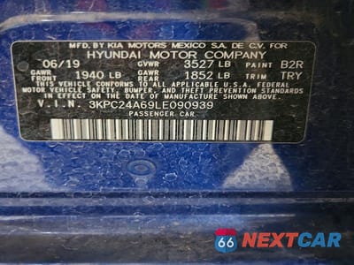Zdjęcie 12 z 12 samochodu: 2020 HYUNDAI ACCENT SEL VIN:3KPC24A69LE090939 - miniatura