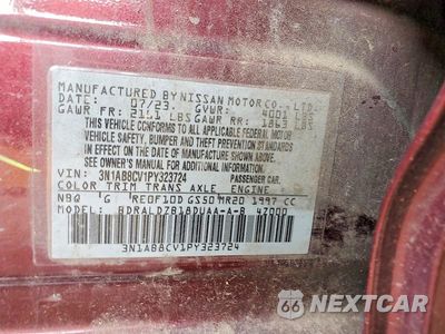 Zdjęcie 12 z 12 samochodu: 2023 NISSAN SENTRA SV VIN:3N1AB8CV1PY323724 - miniatura