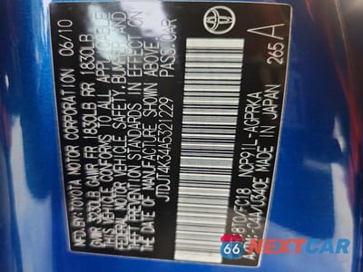 Zdjęcie 12 z 12 samochodu: 2010 TOYOTA YARIS BASE VIN:JTDJT4K34A5321229 - miniatura