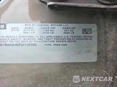 Zdjęcie 12 z 12 samochodu: 2015 CHEVROLET VOLT VIN:1G1RA6E46FU118390 - miniatura