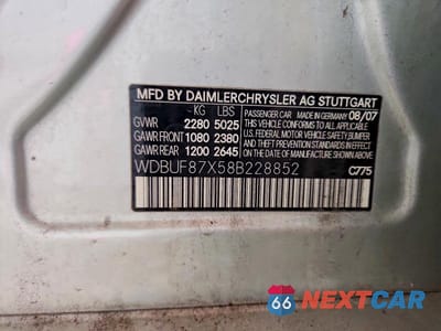 Zdjęcie 12 z 12 samochodu: 2008 MERCEDES-BENZ E 350 4MATIC VIN:WDBUF87X58B228852 - miniatura