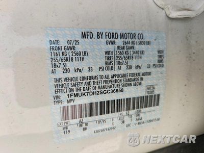 Zdjęcie 13 z 13 samochodu: 2025 FORD EXPLORER ACTIVE VIN:1FMUK7DH2SGC36658 - miniatura