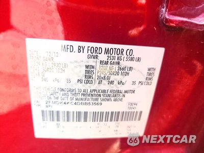 Zdjęcie 13 z 13 samochodu: 2013 FORD EDGE LIMITED VIN:2FMDK4KC4DBB53569 - miniatura