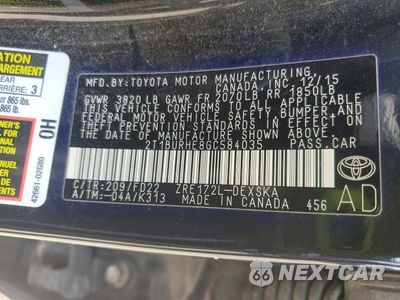 Zdjęcie 13 z 13 samochodu: 2016 TOYOTA COROLLA S SPECIAL EDITION VIN:2T1BURHE8GC584035 - miniatura