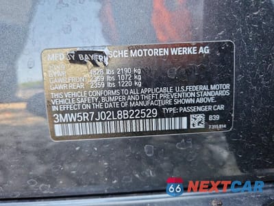 Zdjęcie 12 z 12 samochodu: 2020 BMW 330XI VIN:3MW5R7J02L8B22529 - miniatura