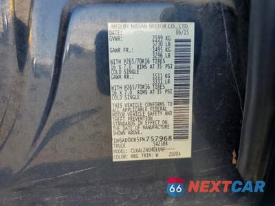 Zdjęcie 12 z 12 samochodu: 2015 NISSAN FRONTIER S VIN:1N6AD0ER5FN757968 - miniatura