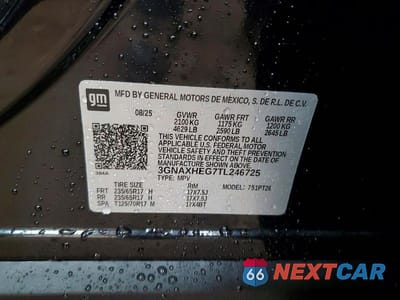 Zdjęcie 13 z 13 samochodu: 2026 CHEVROLET EQUINOX LT VIN:3GNAXHEG7TL246725 - miniatura